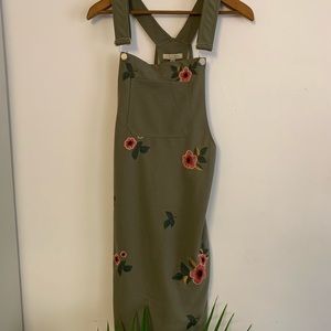 boutique overall dress floral embroidered